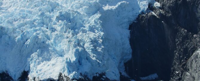 open ocean water near a tidal glacier