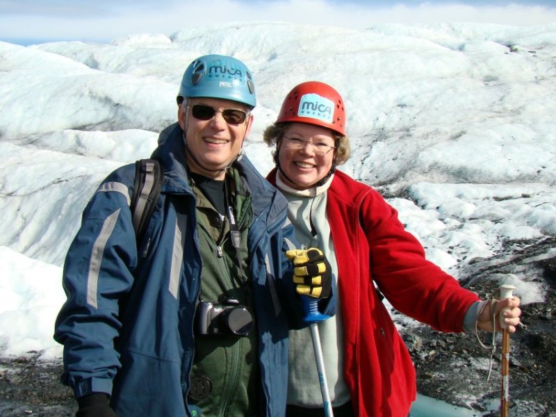 Hiking on Matanuska Glacier