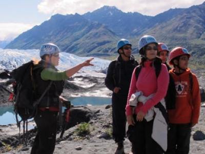 Mica Guide leading a group