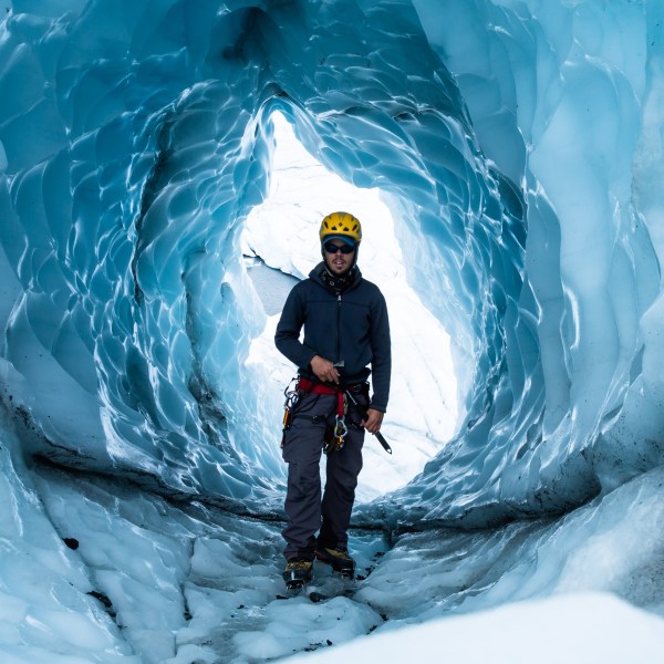 SelfPortrait_IceTunnel Davids Self Portrait in an Ice Tunnel on the Matanuska Glacier