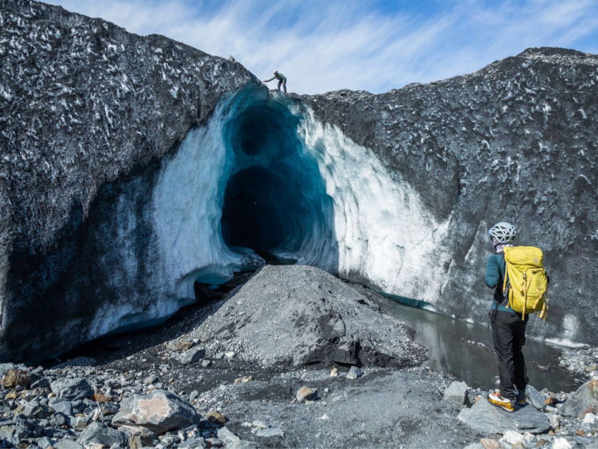 Ice Cave in Matanuska Glacier Moraine