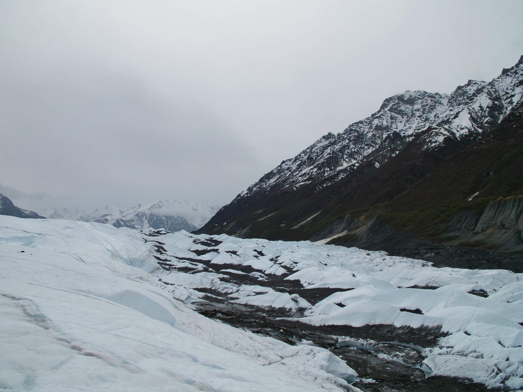 overcast day on Matanuska Glacier