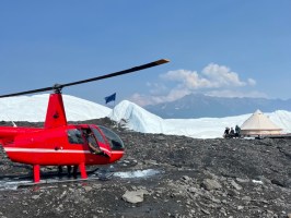Helicopter on Matanuska Glacier